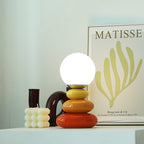 Contemporary Pebble Ceramic USB LED Table Lamp