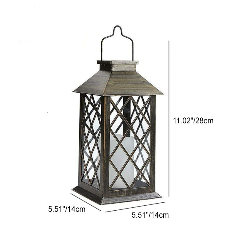 Vintage Solar LED Quadrangle Outdoor Light