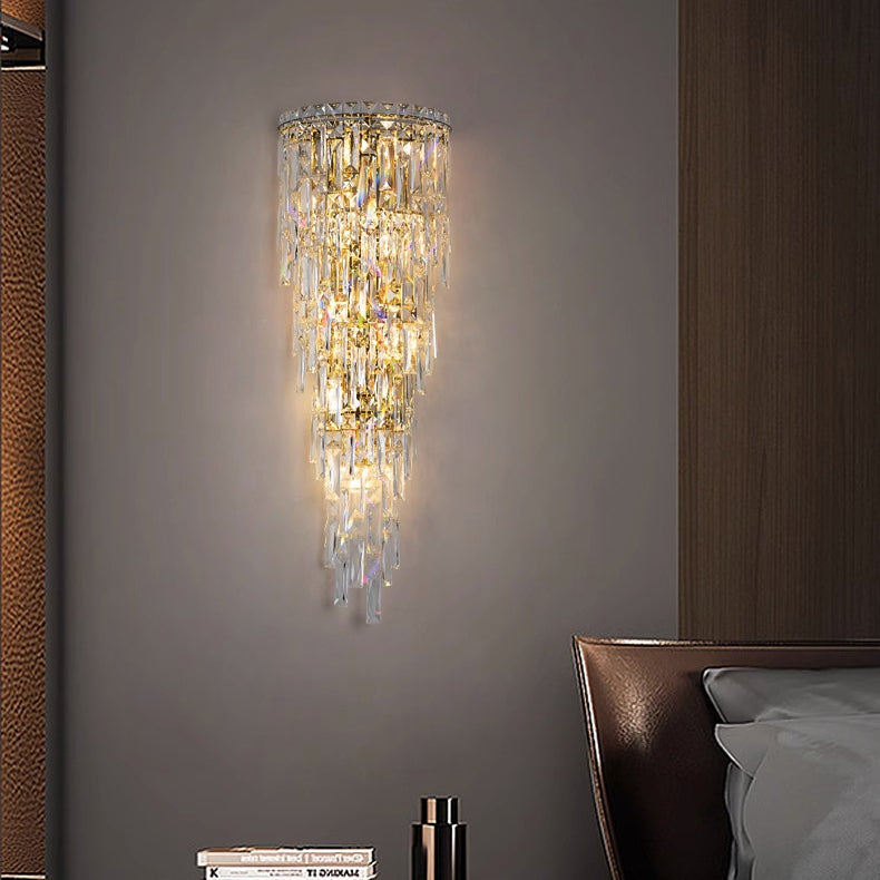 Crystal Tassel Wall Sconce