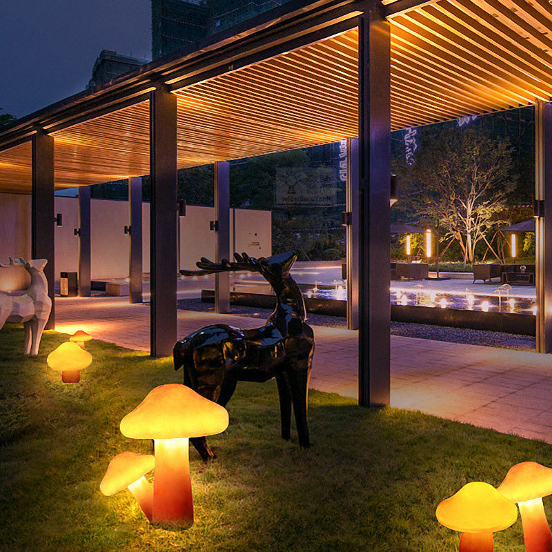 Premium Art Deco Solar Mushroom LED Outdoor Garden Light
