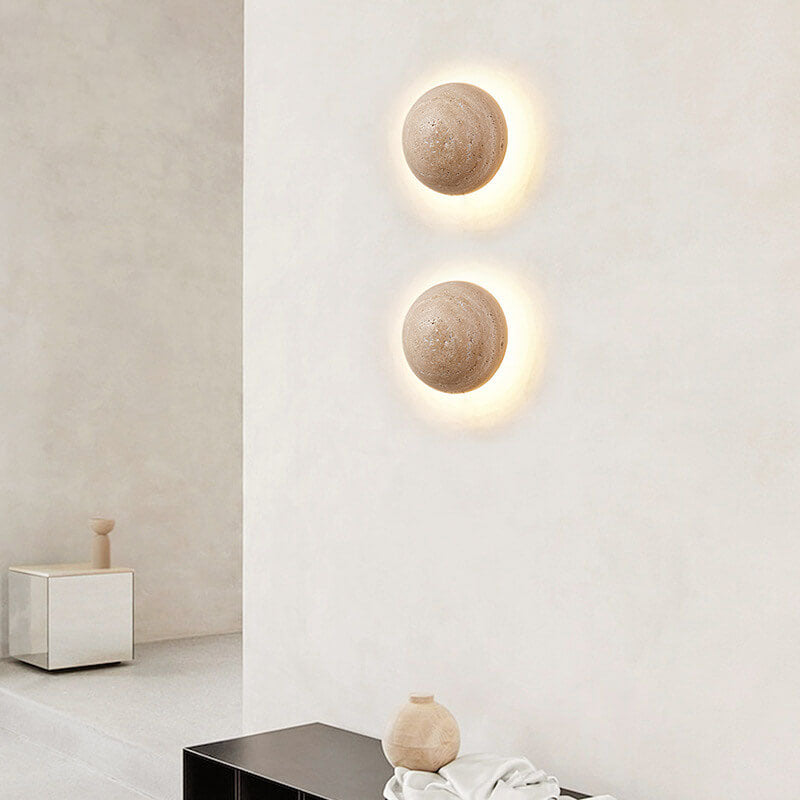 Travertine Wabi-Sabi LED Wall Sconce