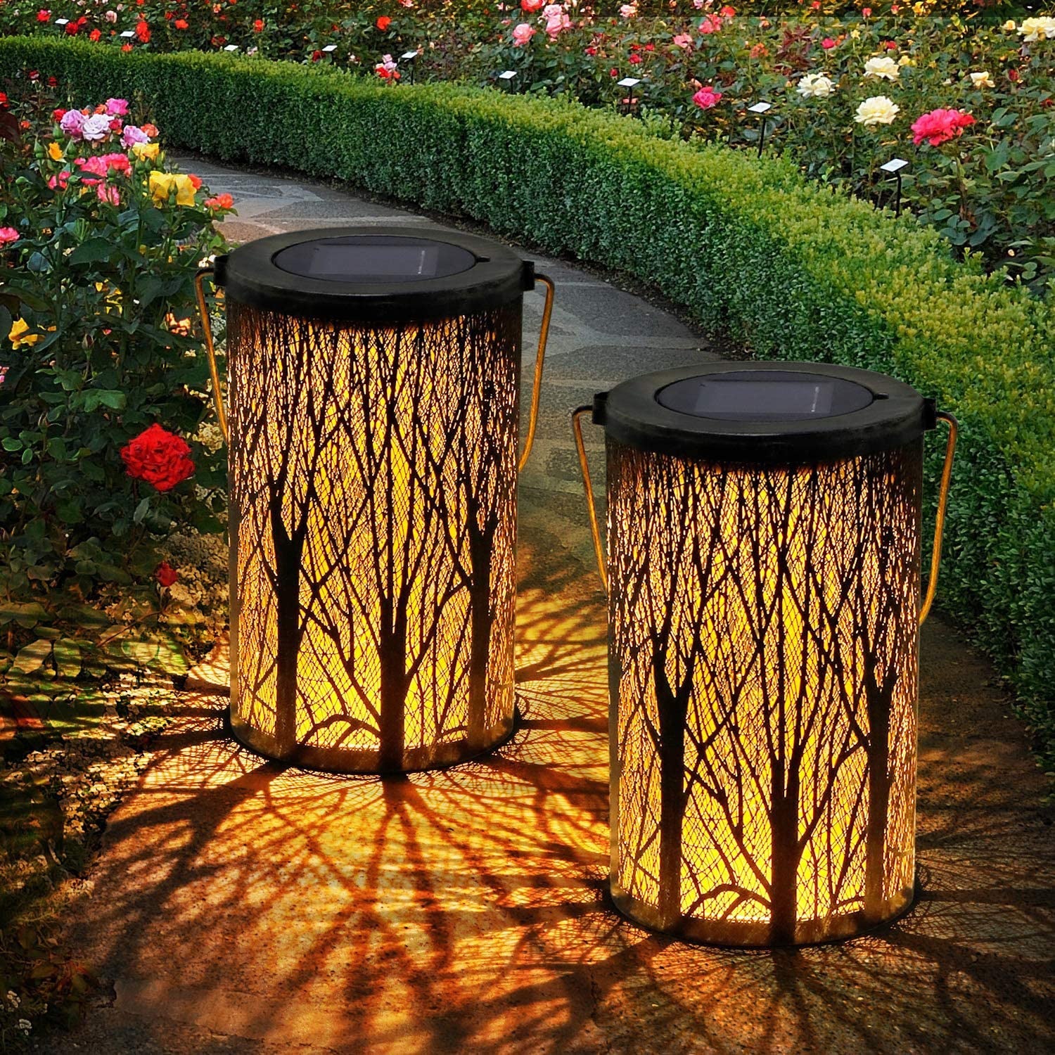 Art Deco Solar Cylinder Lantern