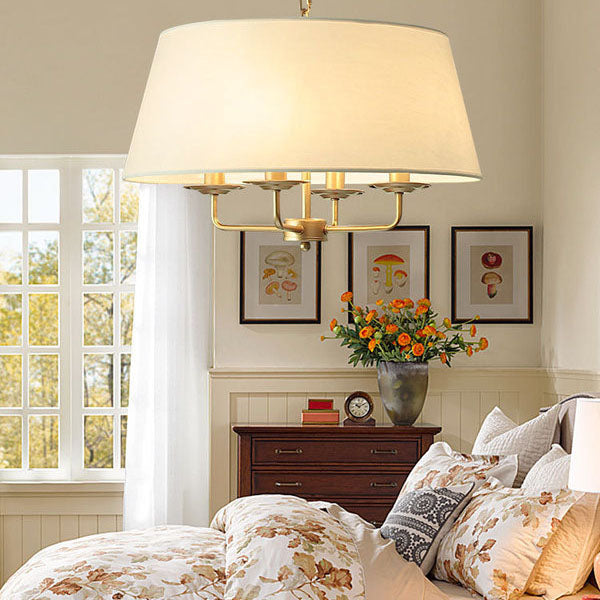 Classic European 4-Light Iron Pendant Lamp