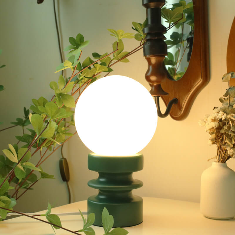 Premium Vintage Orange Glass Table Lamp - 1 Light