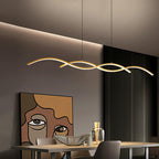 Nordic Minimalist LED Chandelier with Long Wave Design