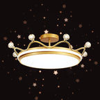 Kids Crown LED Semi-Flush Ceiling Light