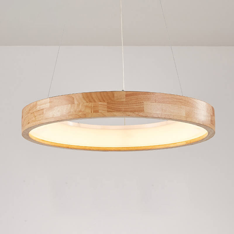 Log Circle LED Island Chandelier