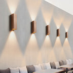 Brushed Aluminum Rectangular LED Sconce