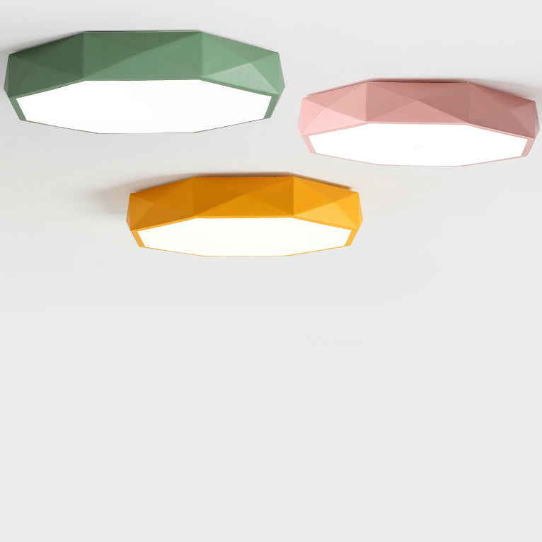 Diamond Geometry LED Flush Mount