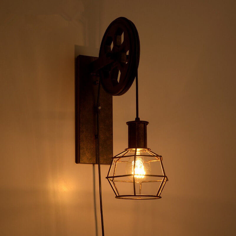 Industrial Vintage Iron Wall Sconce