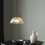 Elegant Clear Glass Dome Pendant Light with Fixture