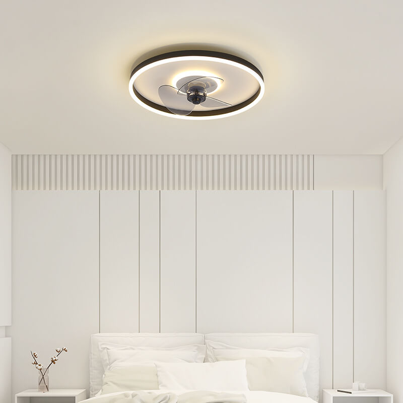 Minimalist Round Invisible LED Ceiling Fan Light