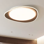 Contemporary Wood Grain Pebble LED Flush Mount Ceiling
