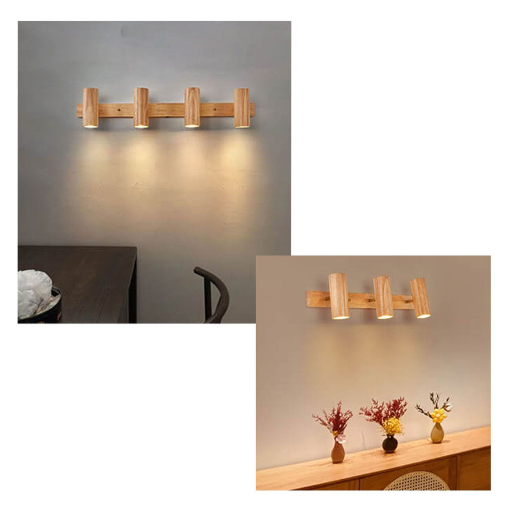 Modern Wood Spotlight Wall Sconce