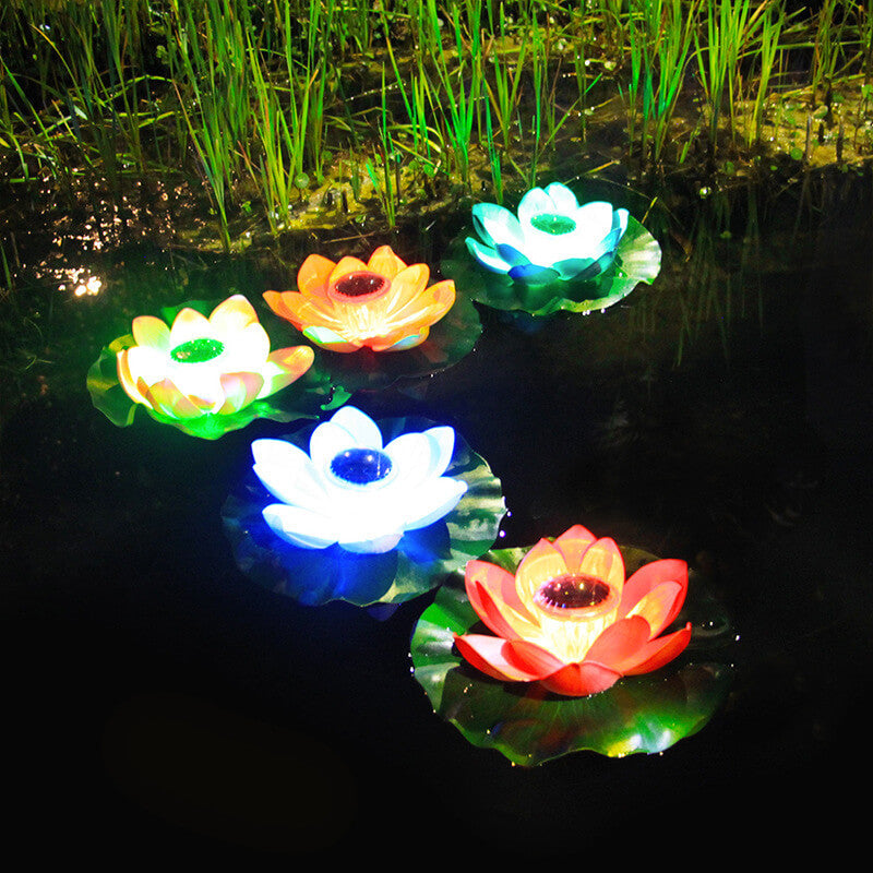 Premium Waterproof Solar LED Floating Lotus Flower Light