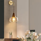 Japanese Walnut & Copper 1-Light Wall Sconce