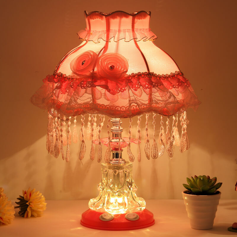 Elegant European Glass Table Lamp - 1-Light Wedding Design