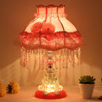 Elegant European Glass Table Lamp - 1-Light Wedding Design
