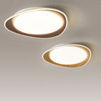Contemporary Wood Grain Pebble LED Flush Mount Ceiling