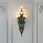 Contemporary Minimalist Glass Flower Wall Sconce