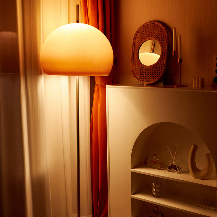 Modern Retro Mushroom Glass 2-Light Floor Lamp