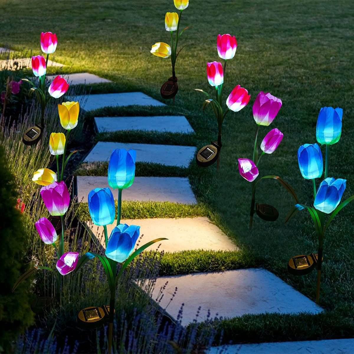 Premium Solar Tulip LED Landscape Light