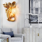 Mermaid Resin Crystal Wall Sconce