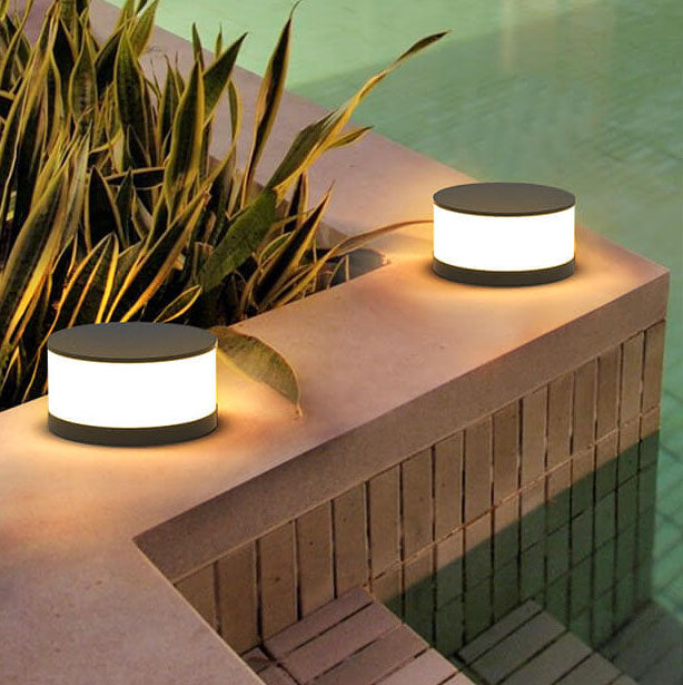Premium Waterproof LED Solar Round Column Post Light