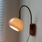 European Glass & Wood 1-Light Wall Sconce