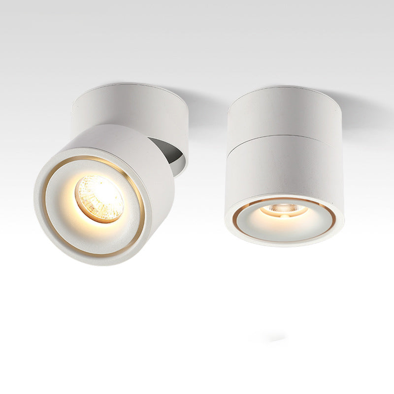 Adjustable Aluminum LED Flush Mount Ceiling Light - Modern Minimalist Design for Living Room