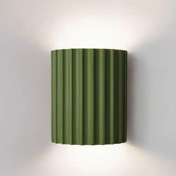 Scandinavian Resin Half Column 2-Light Wall Sconce