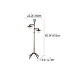 Steampunk Copper Water Pipe 2-Light Floor Lamp