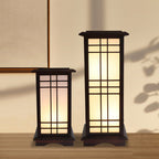 Premium Rectangular Parchment Wood Floor Lamp - 1-Light Design for Entertainment Spaces
