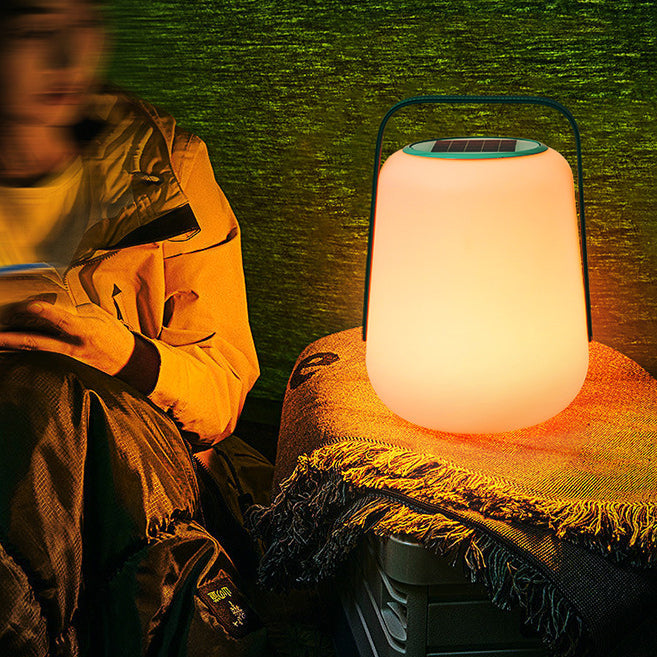 Premium Solar Waterproof Leather Cylinder Lantern