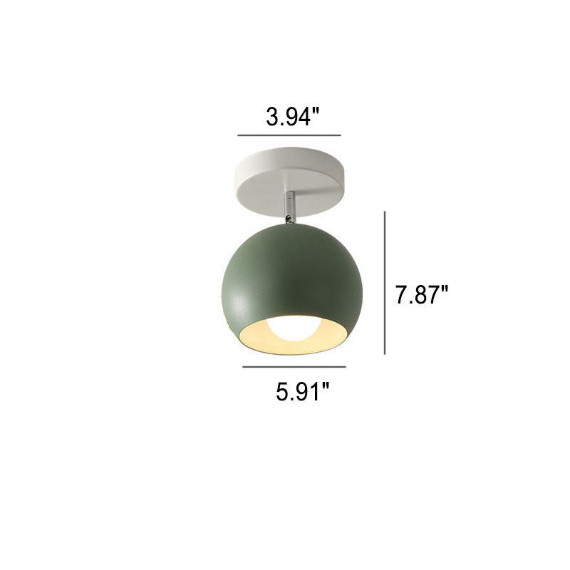 Nordic Macaron 1-Light Semi-Flush Mount Ceiling Light