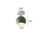 Nordic Macaron 1-Light Semi-Flush Mount Ceiling Light