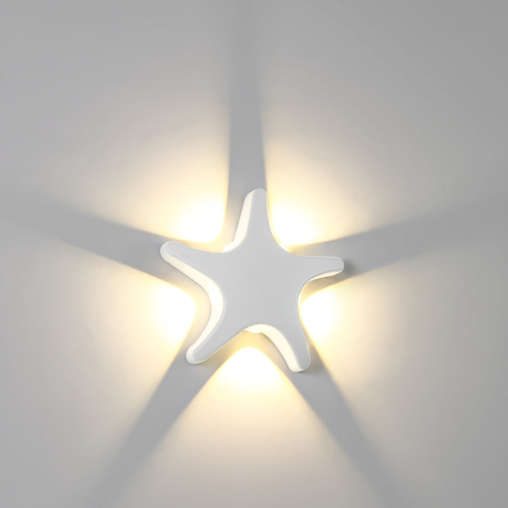 Modern Aluminum Starfish LED Waterproof Wall Sconce