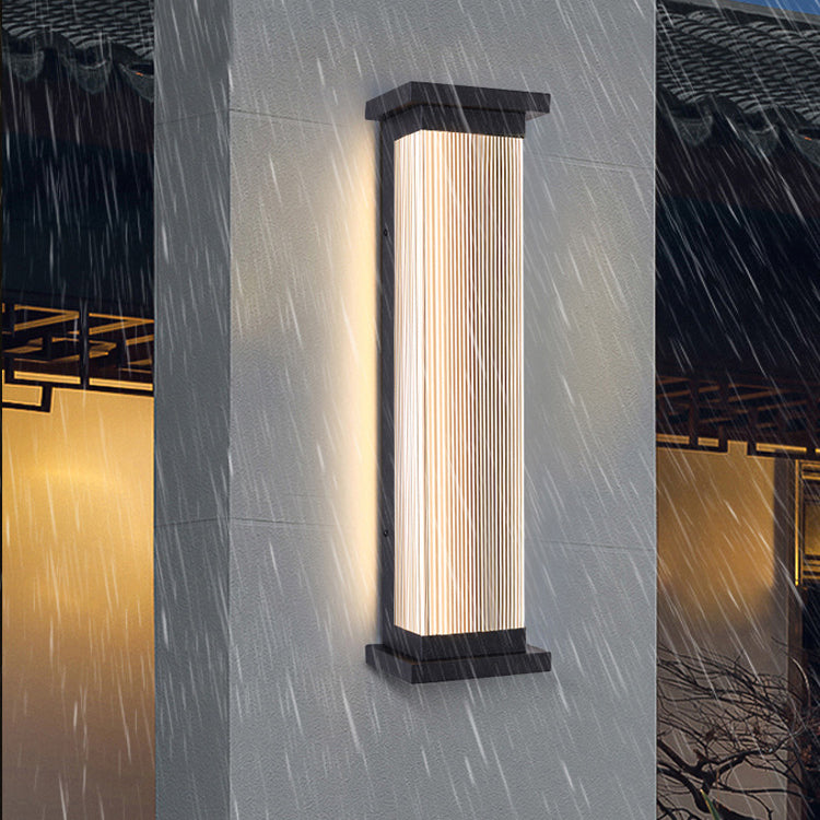 Premium Waterproof Striped Rectangle Wall Sconce Lamp