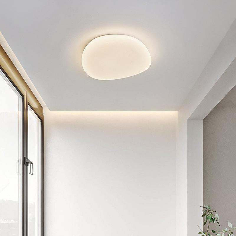 Minimalist Pebble Acrylic LED Flush Mount Ceiling Light for Bedroom