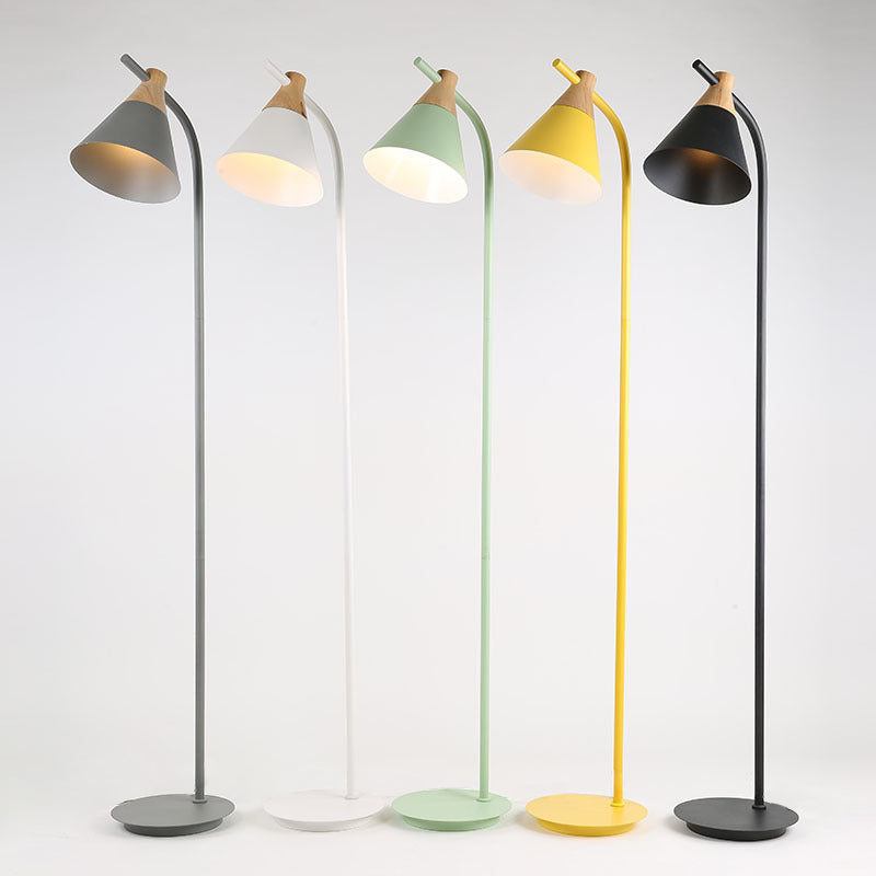 Nordic Macaron Cone 1-Light Floor Lamp