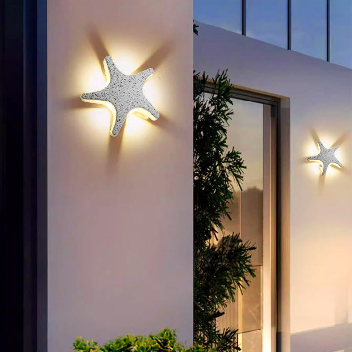 Modern Aluminum Starfish LED Waterproof Wall Sconce