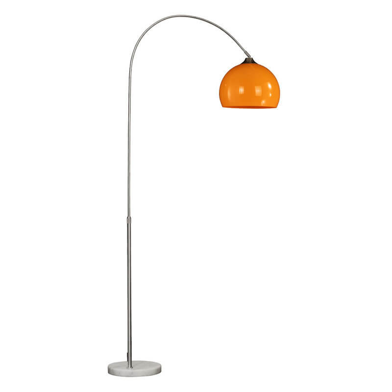 Contemporary Acrylic Globe Floor Lamp with Fishing Rod Design - 1-Light