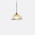 Elegant Clear Glass Dome Pendant Light with Fixture
