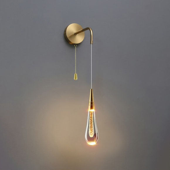 Luxury Teardrop Crystal LED Wall Sconce