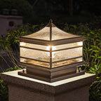 Premium European Brass and Glass Waterproof Square Pillar