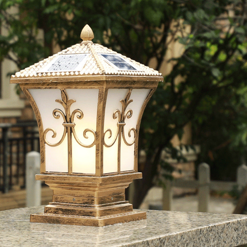 Premium Vintage-Style Waterproof Solar Outdoor Column Light