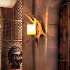 Retro Antler Glass Wall Sconce