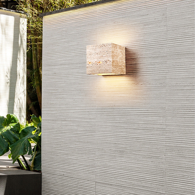 Travertine Square LED Wall Sconce