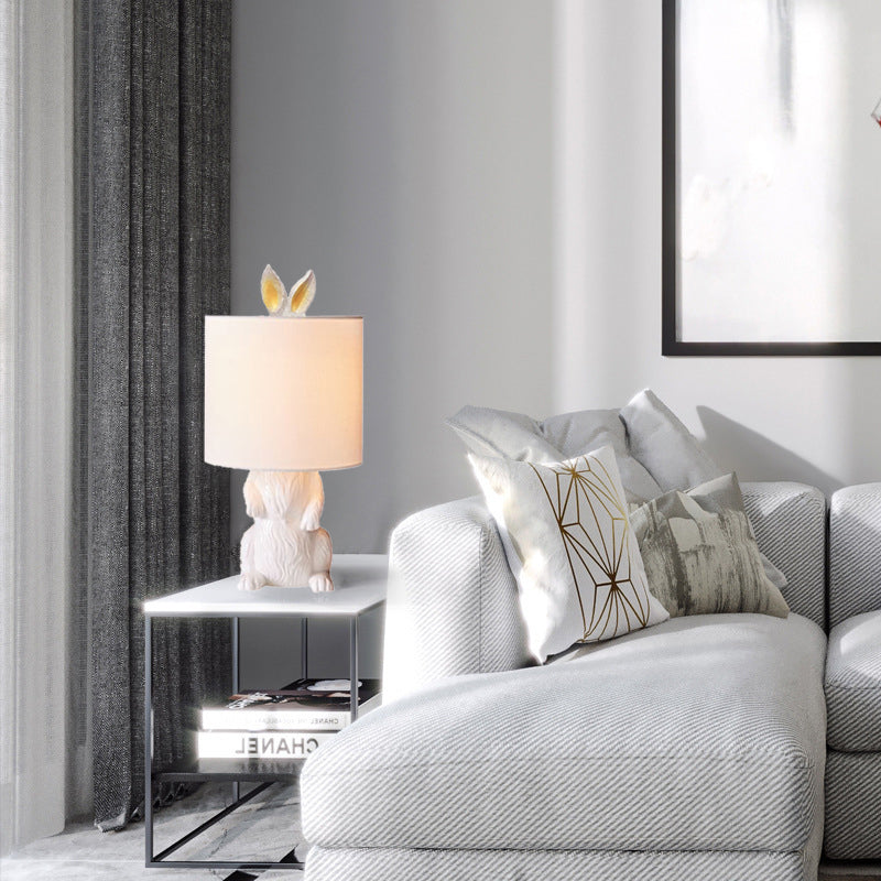 Contemporary Rabbit-Shaped 1-Light Table Lamp