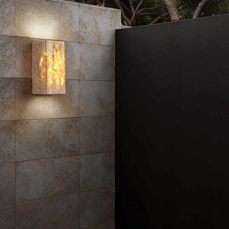 Travertine Square LED Wall Sconce